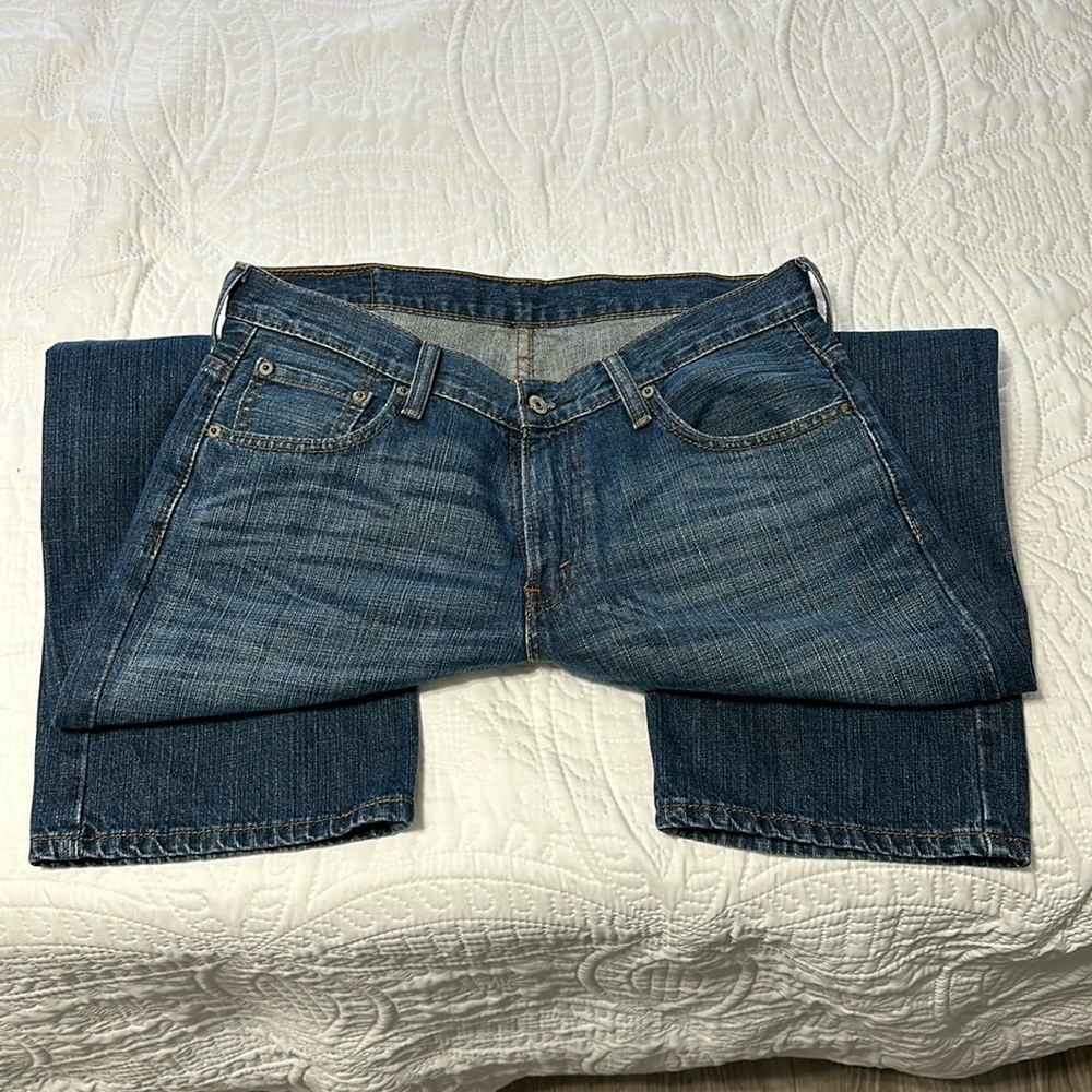 Mens Levi’s 569 30x30 Dark Blue Jeans (Loose - Straight)